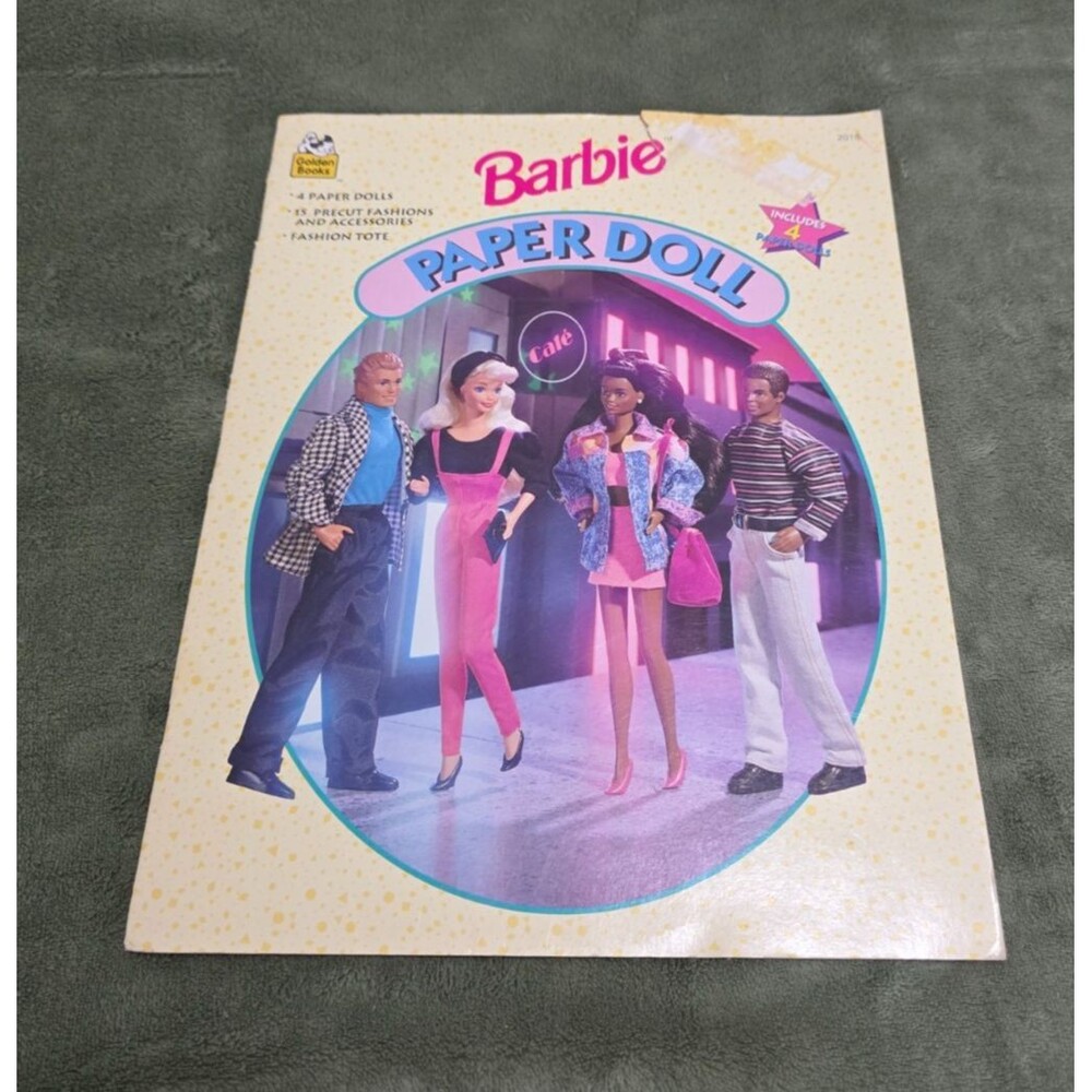 Vintage 1994 Mattel Barbie Paper Doll Book 4 Paper Dolls & 15 Fashions